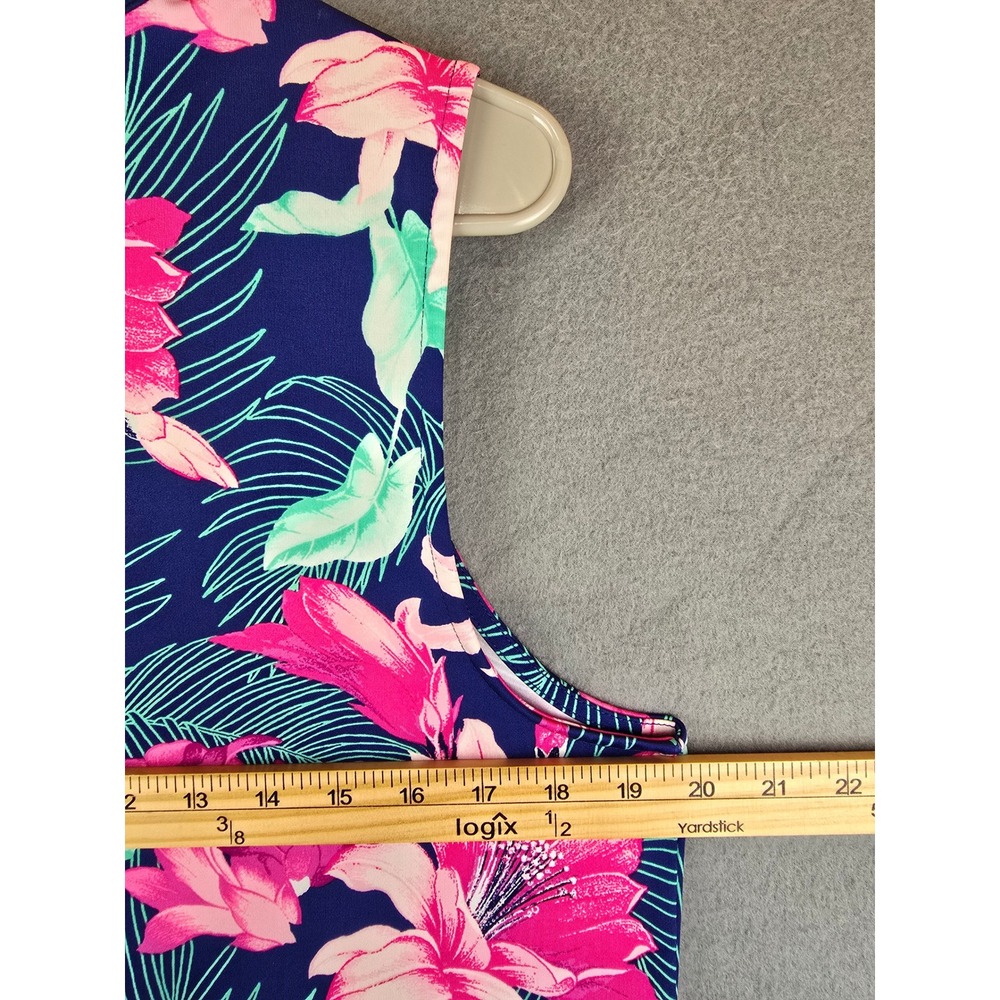 Tommy Bahama Racquet & Paddle Dress Women XL Tropical Floral Tennis Golf Active - Picture 3 of 6